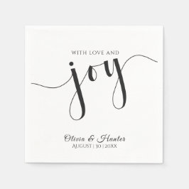 Hochzeit, Elegant, Einfach, Typografie, Serviette