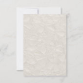Hochzeit Elegant Floral Beige QR RSVP Karte (Rückseite)