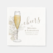 Hochzeit Elegant Greenery Cheers Simple Serviette (Vorderseite)