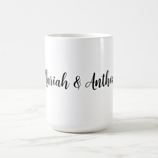 Hochzeit Elegant Klassisches Schwarz-weiß Kaffeetasse (Mittel)