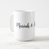 Hochzeit Elegant Klassisches Schwarz-weiß Kaffeetasse (Vorderseite Links)