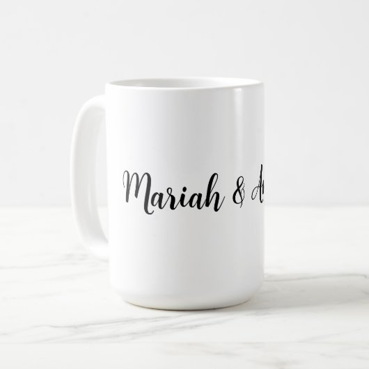 Hochzeit Elegant Klassisches Schwarz-weiß Kaffeetasse (Vorderseite Links)
