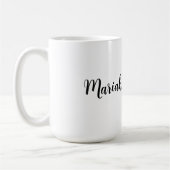 Hochzeit Elegant Klassisches Schwarz-weiß Kaffeetasse (Links)