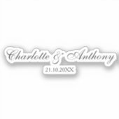 Hochzeit Elegant kreativ Beruflich Moderne Aufkleber (Vorderseite)