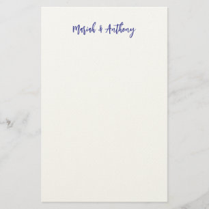 Hochzeit Elegant Kreativ Klassisch Blau Weiß Briefpapier