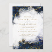 Hochzeit | Elegant Lapis Lazuli Crystal Geode Einladung (Vorderseite)