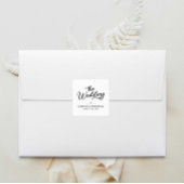 Hochzeit Elegant Minimal Quadratischer Aufkleber