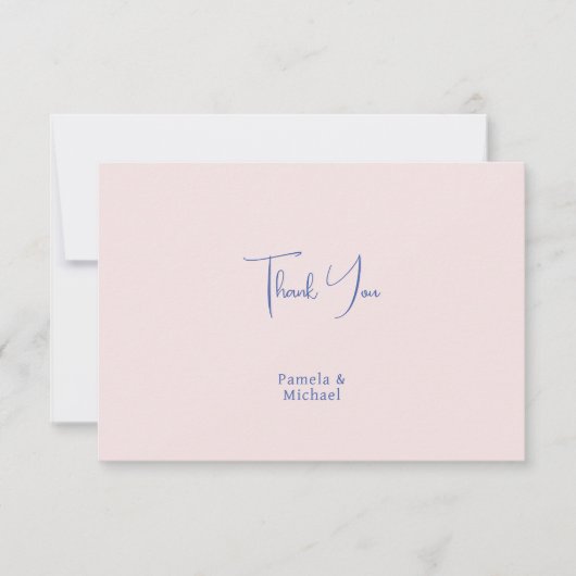 Hochzeit Elegant Minimalistisch Classical Vielen D Dankeskarte (Vorderseite)