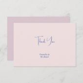 Hochzeit Elegant Minimalistisch Classical Vielen D Dankeskarte (Vorne/Hinten)