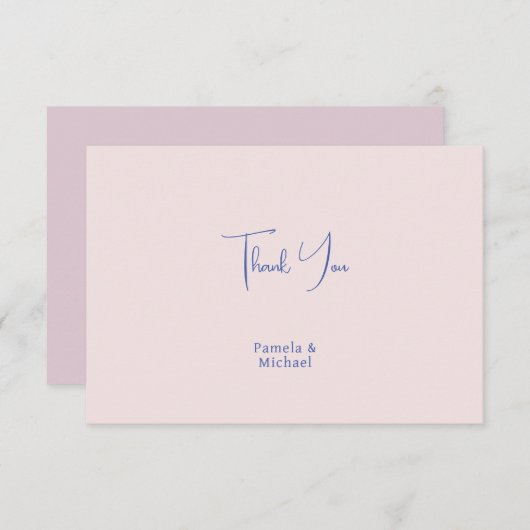 Hochzeit Elegant Minimalistisch Classical Vielen D Dankeskarte (Vorne/Hinten)