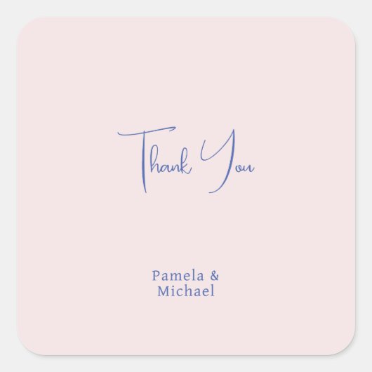 Hochzeit Elegant Minimalistisch Classical Vielen D Quadratischer Aufkleber (Vorderseite)