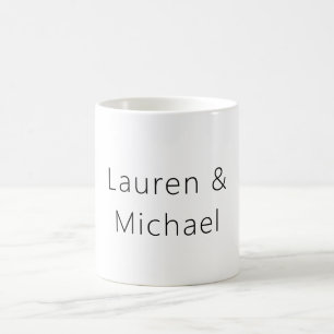 Hochzeit Elegant Minimalistisch Schlicht Schwarz-w Kaffeetasse