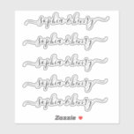 Hochzeit Elegant Moderne Skriptpaare Aufkleber<br><div class="desc">Diese eleganten,  modernen Script-Namensaufkleber sind perfekt für alle Ehepaare oder Jungvermählten,  die sie auf ihrer Hochzeit benutzen können!</div>