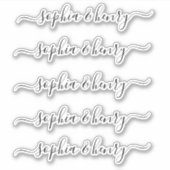 Hochzeit Elegant Moderne Skriptpaare Aufkleber (Vorderseite)