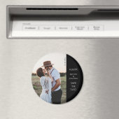 Hochzeit Elegant Modernes Foto Magnet Save the Dat (In Situ (Geschirrspüler))
