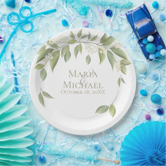 Hochzeit Elegant rustikale Eukalyptus Botanisch Pappteller (Party)