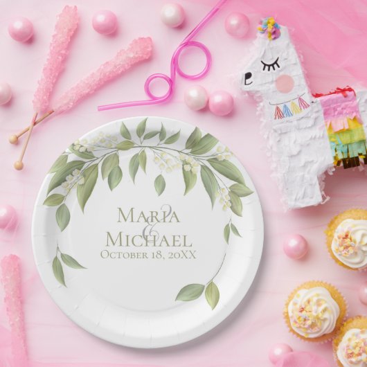 Hochzeit Elegant rustikale Eukalyptus Botanisch Pappteller (Party)