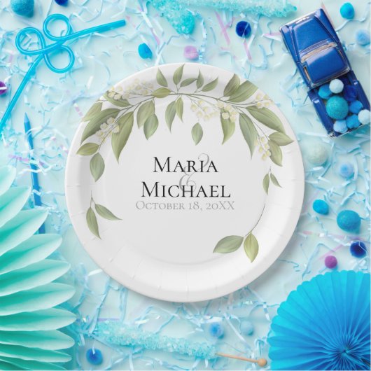 Hochzeit Elegant rustikale Eukalyptus Botanisch Pappteller (Party)