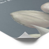 Hochzeit Elegante Bläserblaue Rose Poster (Ecke)