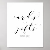Hochzeit Elegante Calligrafy Cards & Gifts Zeichen Poster (Vorne)