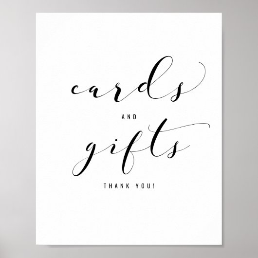 Hochzeit Elegante Calligrafy Cards & Gifts Zeichen Poster (Vorne)