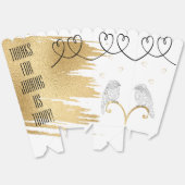 Hochzeit Elegante Gold Lovebirds Geschenkschachtel (Ungeklappt)