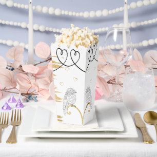 Hochzeit Elegante Gold Lovebirds Geschenkschachtel