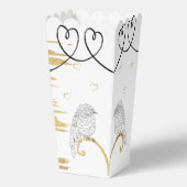 Hochzeit Elegante Gold Lovebirds Geschenkschachtel (Vorderseite)