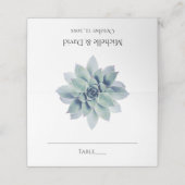 Hochzeit Elegante Grüne Blumenkohl Platzkarte (Außenseite Aufgefaltet)