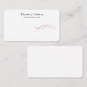Hochzeit Elegante kreative Abstrakte Kurven Weiß Mitteilungskarte (Vorne/Hinten)