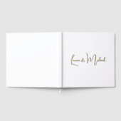 Hochzeit Elegante Minimalistische Kalligraphie Gästebuch (Voll)