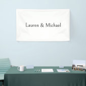 Hochzeit Elegante Minimalistische Kalligraphie Sch Banner (Messeveranstaltung)