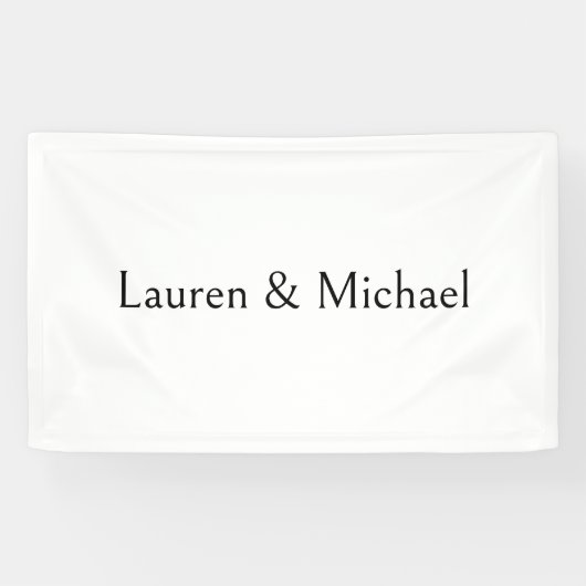Hochzeit Elegante Minimalistische Kalligraphie Sch Banner (Horizontal)