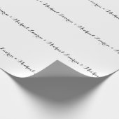 Hochzeit Elegante Minimalistische Kalligraphie Sch Geschenkpapier (Ecke)