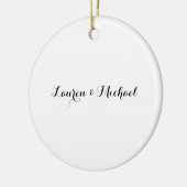 Hochzeit Elegante Minimalistische Kalligraphie Sch Keramik Ornament (Links)