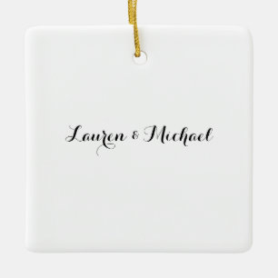 Hochzeit Elegante Minimalistische Kalligraphie Sch Keramikornament