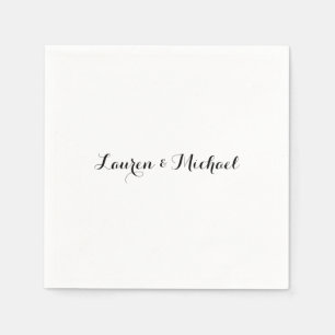 Hochzeit Elegante Minimalistische Kalligraphie Sch Serviette