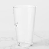 Hochzeit Elegante Minimalistische Schwarz-weiße Na Glas (Links)