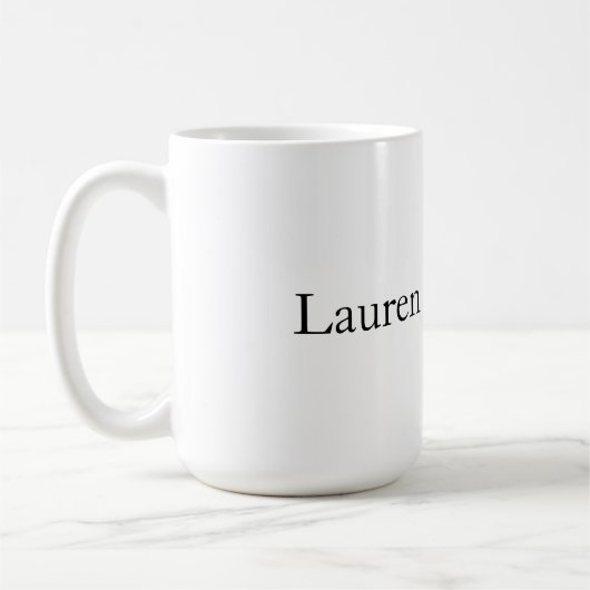 Hochzeit Elegante Minimalistische Schwarz-weiße Na Kaffeetasse (Links)