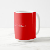 Hochzeit Elegante Minimalistische Warme Rot Kaffeetasse (VorderseiteRechts)