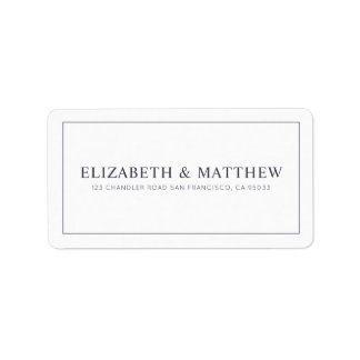 Hochzeit | Elegante moderne Rücksendeadresse Adressaufkleber