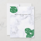 Hochzeit elegante moderne tropische Blätter aus Ma Save The Date (Rückseite)