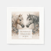 Hochzeit Elegante Pferde Serviette (Vorderseite)