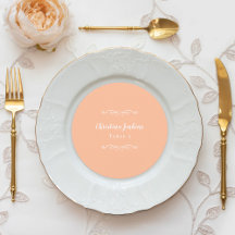 Hochzeit Elegante Schwarz-weiße Rundchic Platzkart