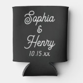 Hochzeit Elegante Script Black Modern Typografy Dosenkühler (Vorderseite)