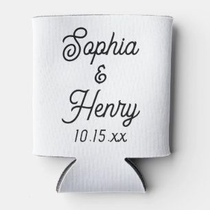 Hochzeit Elegante Script Black Modern Typografy Dosenkühler
