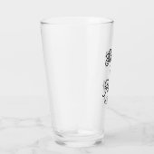 Hochzeit Elegante Script Black Modern Typografy Glas (Rechts)