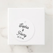 Hochzeit elegante Script Typografie Schwarz-Weiß Geschenkanhänger (Beispiel)