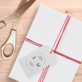 Hochzeit Eleganter Chic Modern Simple Chic Monogra Geschenkanhänger