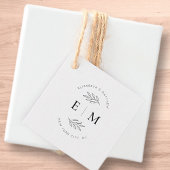 Hochzeit Eleganter Chic Modern Simple Chic Monogra Geschenkanhänger